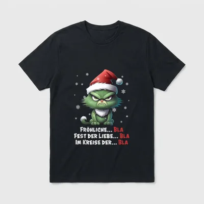 Lustiges Ich Hasse Weihnachten T-Shirt – Klassisches T-Shirt in Schwarz