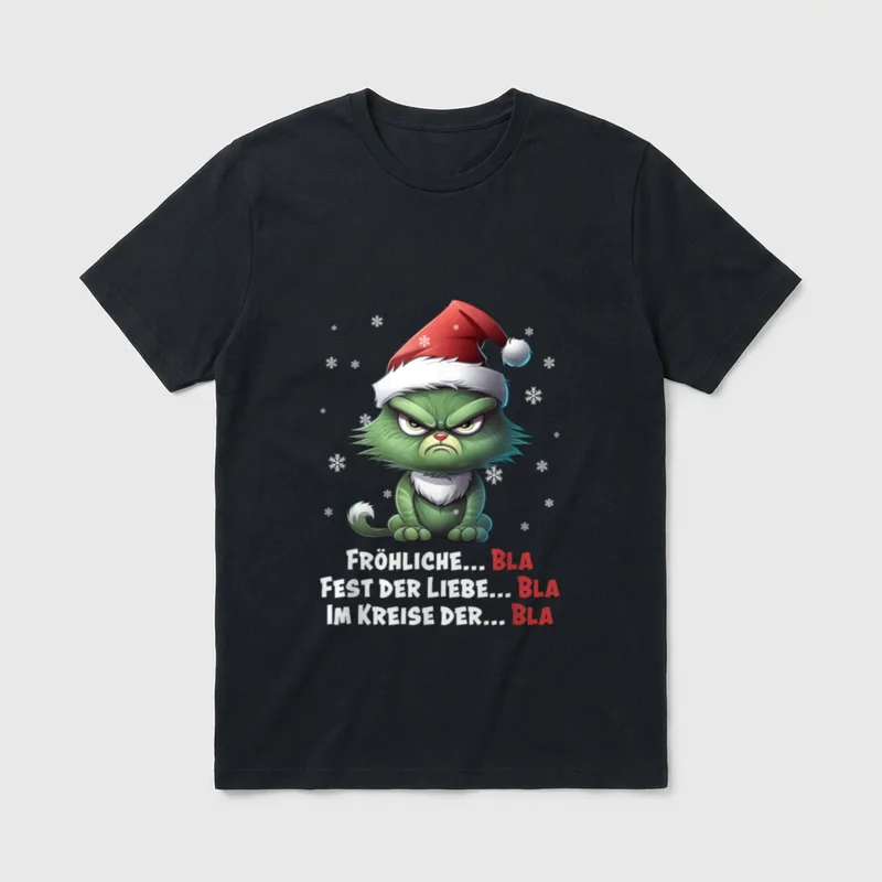 Lustiges Ich Hasse Weihnachten T-Shirt – Klassisches T-Shirt in Schwarz