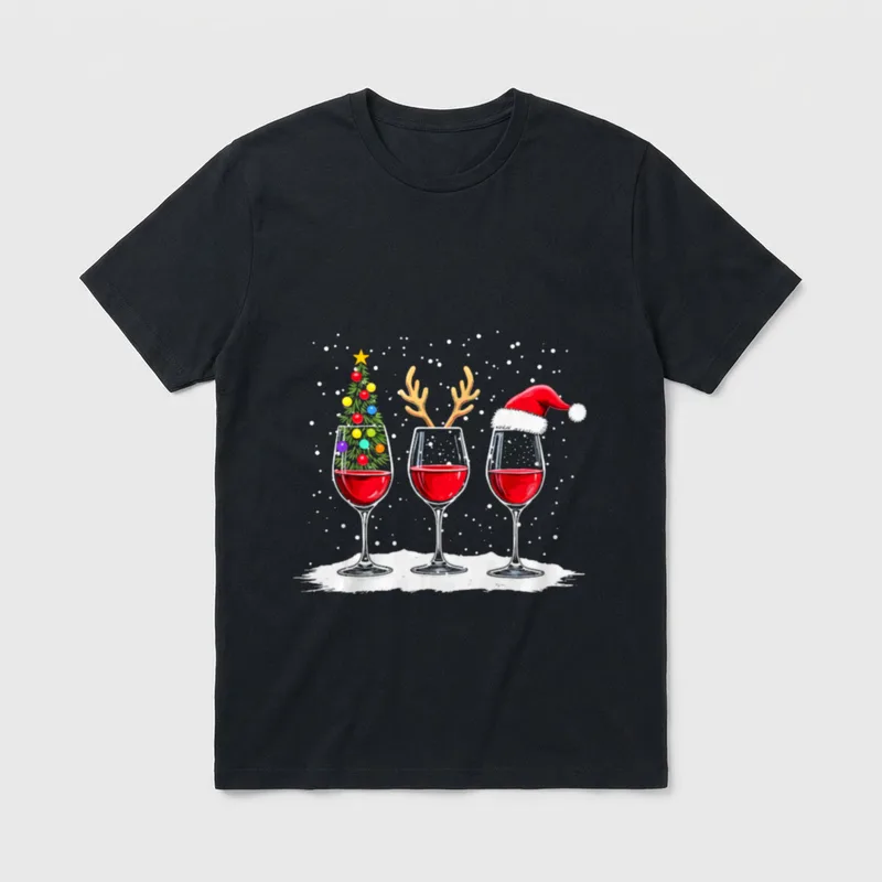 Weihnachtsmann Mütze Weihnachtsoutfit Lustige T-Shirt – Klassisches T-Shirt in Schwarz