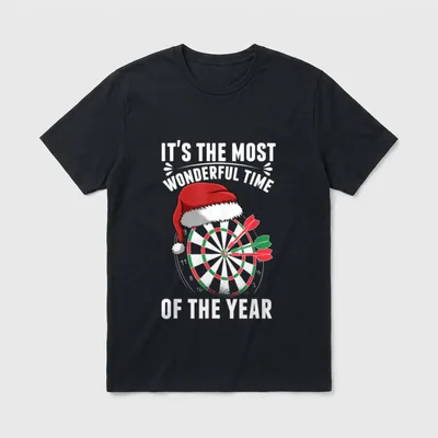 Weihnachten Darts Dartscheibe Dartspieler T-Shirt – Klassisches T-Shirt in Schwarz