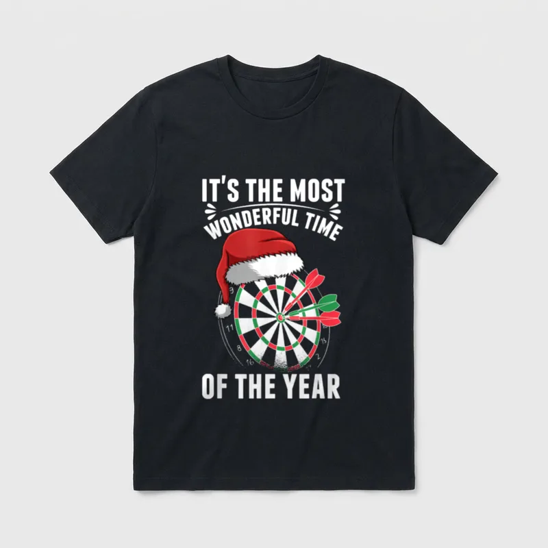 Weihnachten Darts Dartscheibe Dartspieler T-Shirt – Klassisches T-Shirt in Schwarz