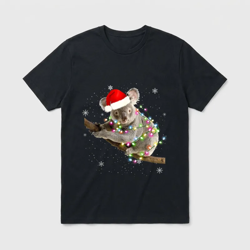 lustige Weihnachtskleidung koala Faultier T-Shirt – Klassisches T-Shirt in Schwarz
