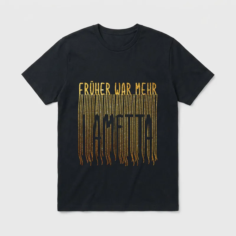 Früher War mehr Lametta Weihnachten T-Shirt – Klassisches T-Shirt in Schwarz