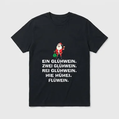 Weihnachten Glühwein Weihnachtsfeier Lustige T-Shirt – Klassisches T-Shirt in Schwarz