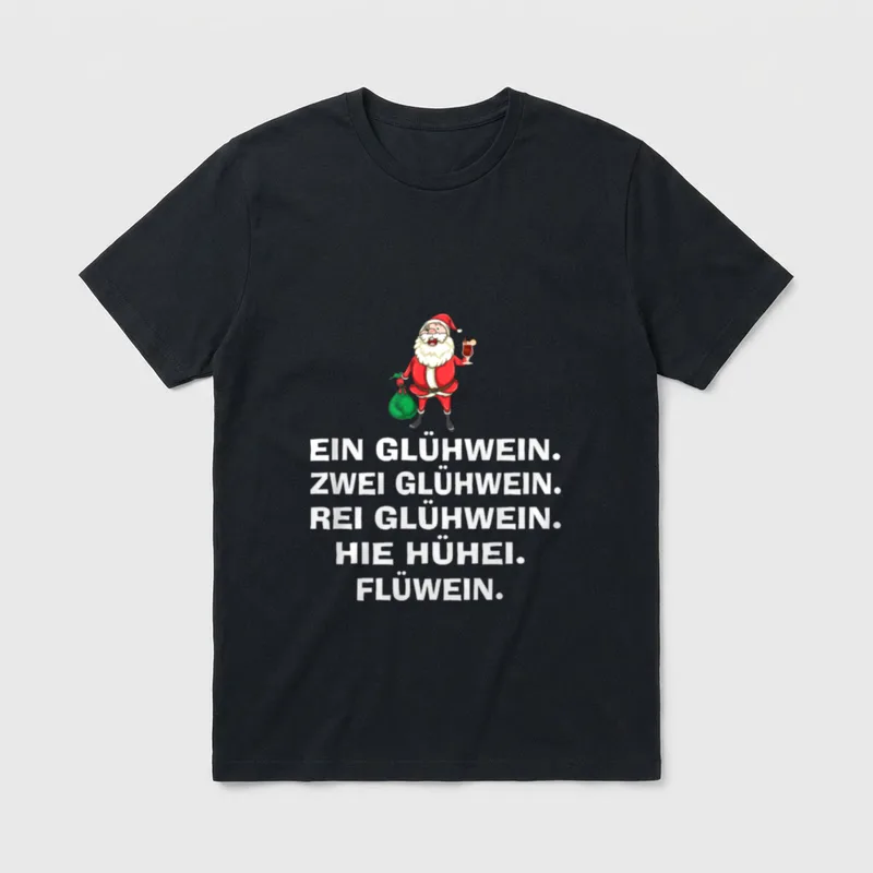 Weihnachten Glühwein Weihnachtsfeier Lustige T-Shirt – Klassisches T-Shirt in Schwarz