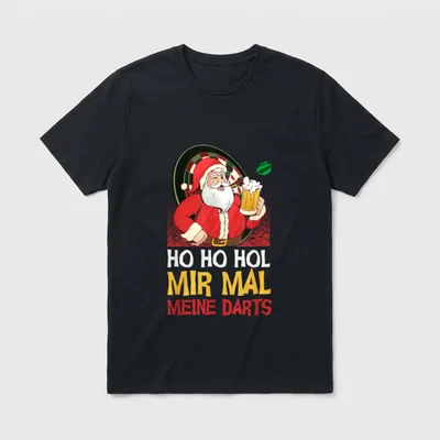 Dart Lustiger Spruch Weihnachten T-Shirt – Klassisches T-Shirt in Schwarz
