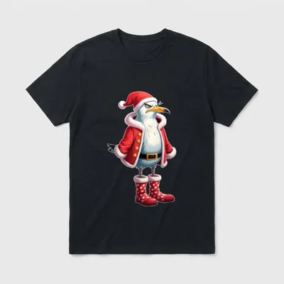 Norddeutsche Weihnachtsmann Möwe Lustiges T-Shirt – Klassisches T-Shirt in Schwarz
