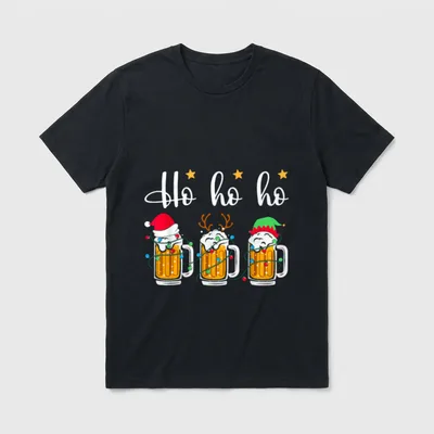 Ho Ho Ho drei T-Shirt – Klassisches T-Shirt in Schwarz