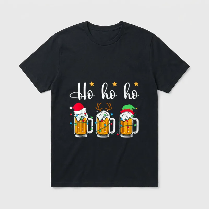 Ho Ho Ho drei T-Shirt – Klassisches T-Shirt in Schwarz