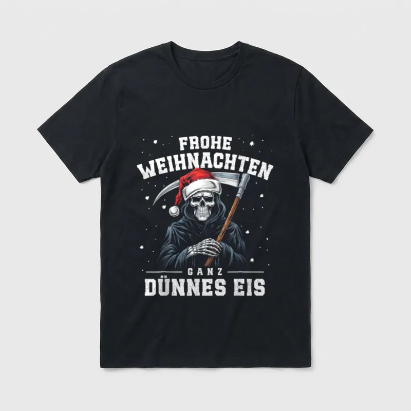 Frohe Weihnachten Anti-Weihnachten Humorvoll T-Shirt – Klassisches T-Shirt in Schwarz