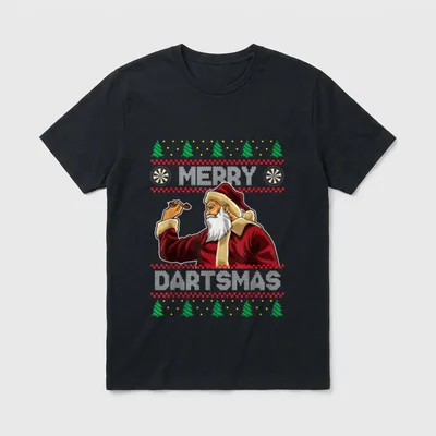 Ugly Christmas Santa Playing T-Shirt – Klassisches T-Shirt in Schwarz