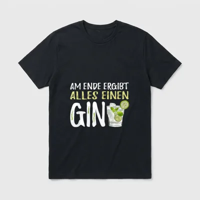 Gin GinTonic Alkohol Tonic T-Shirt – Klassisches T-Shirt in Schwarz