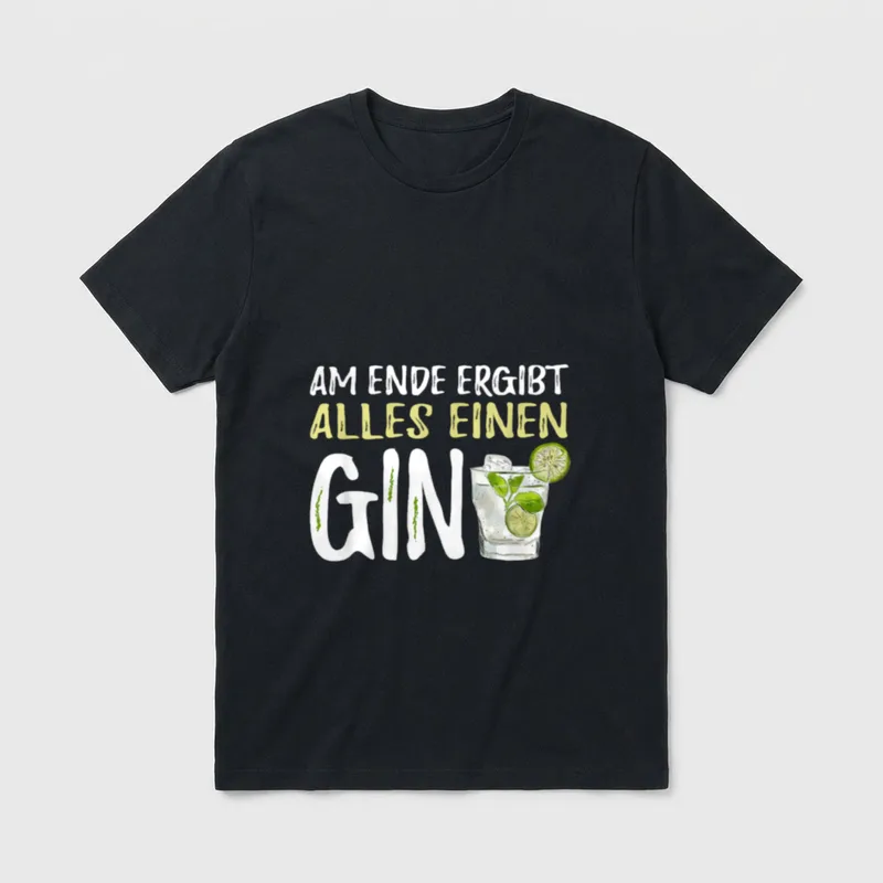 Gin GinTonic Alkohol Tonic T-Shirt – Klassisches T-Shirt in Schwarz