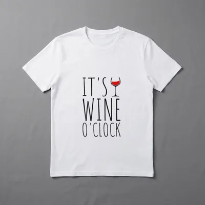 It's Wine O'Clock Wein T-Shirt – Klassisches T-Shirt in Schwarz