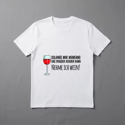 Witziges Wein mit Lustigen T-Shirt – Klassisches T-Shirt in Schwarz