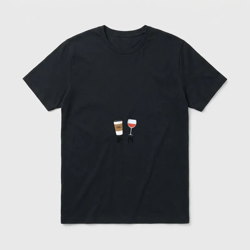 Weinfest ist Liebe Weinglas T-Shirt – Klassisches T-Shirt in Schwarz