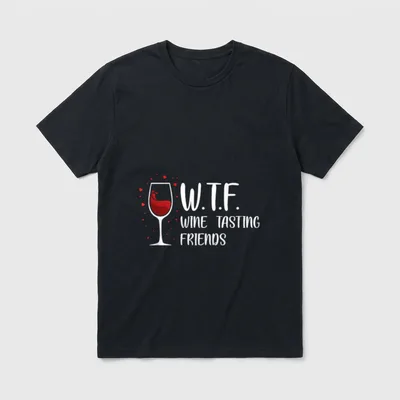 Wine Tasting Friends Lustiger T-Shirt – Klassisches T-Shirt in Schwarz