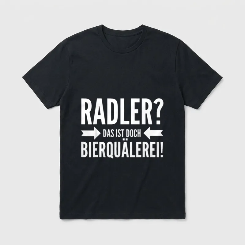 Lustiges Bier Wein Schnaps T-Shirt – Klassisches T-Shirt in Schwarz