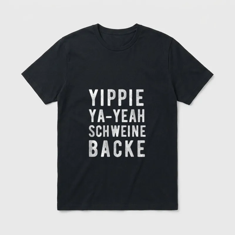 YIPPIE YA-YEAH SCHWEINEBACKE Legendärer T-Shirt – Klassisches T-Shirt in Schwarz