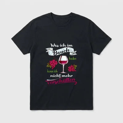 Wein Weinliebhaber Was ich T-Shirt – Klassisches T-Shirt in Schwarz