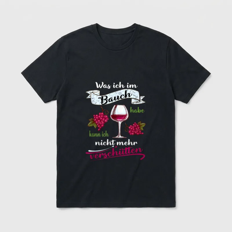 Wein Weinliebhaber Was ich T-Shirt – Klassisches T-Shirt in Schwarz