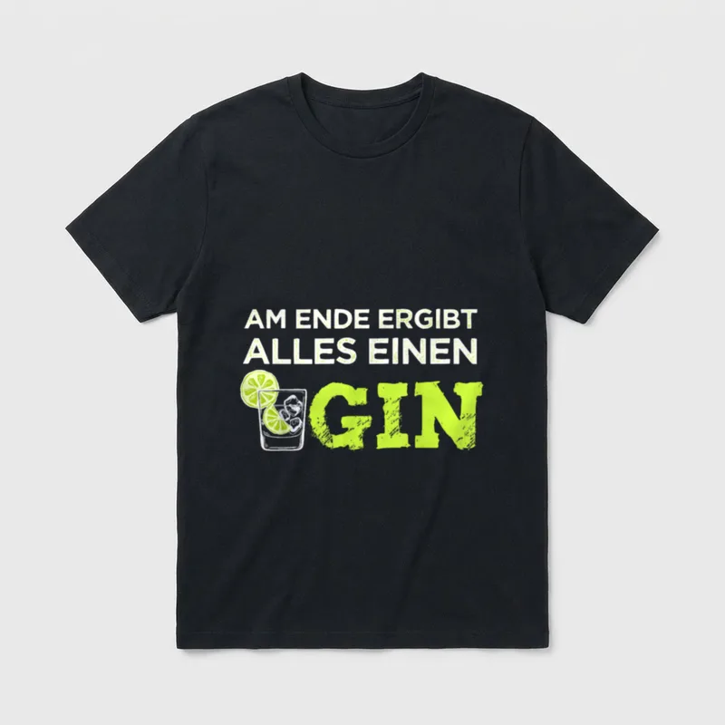 Ginliebahber Spruch Am Ende T-Shirt – Klassisches T-Shirt in Schwarz