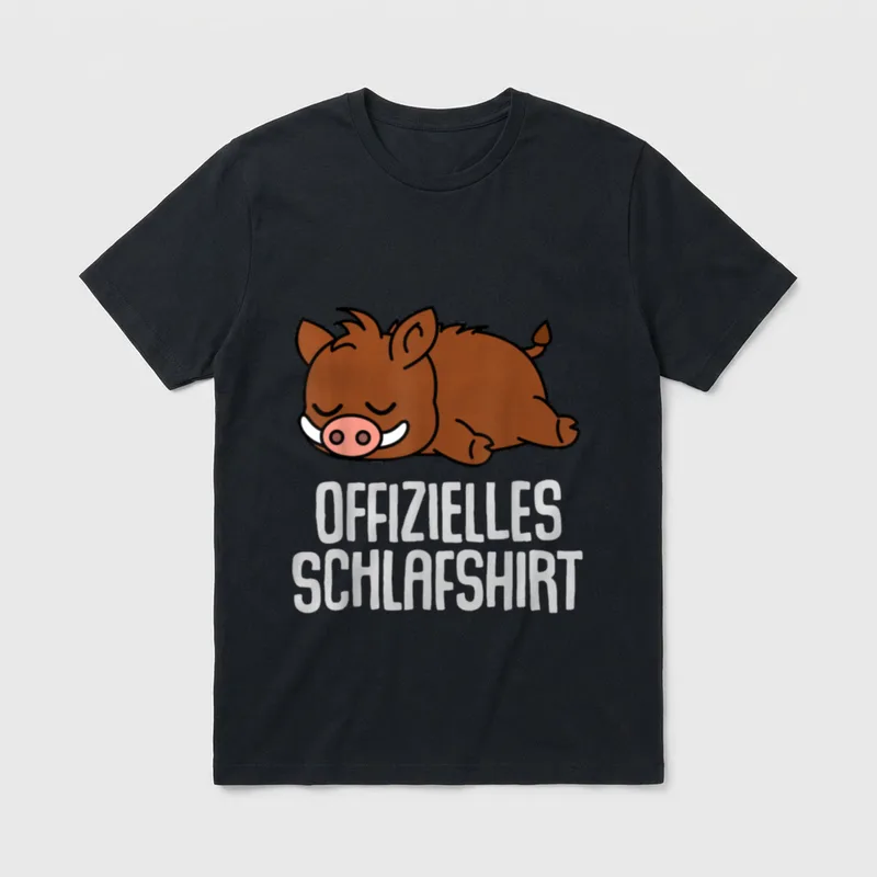 Offizielles Schlafshirt Wildschwein Lustig T-Shirt – Klassisches T-Shirt in Schwarz